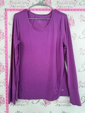 GAP Long Sleeve shirt bright royal purple Crewneck Top - Purple